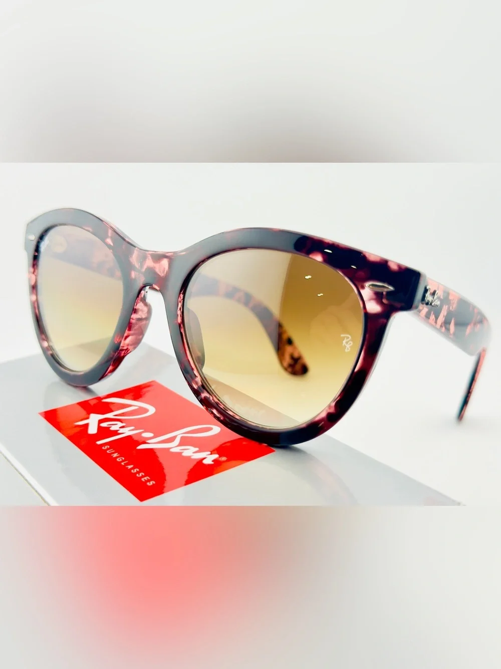 Ray-Ban Wayfarer Way Women’s Sunglasses RB2241 Polished pink Havana Brown Lenses